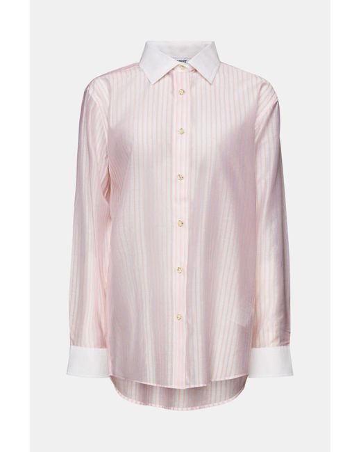 Esprit Pink Transparentes Hemd mit Streifen