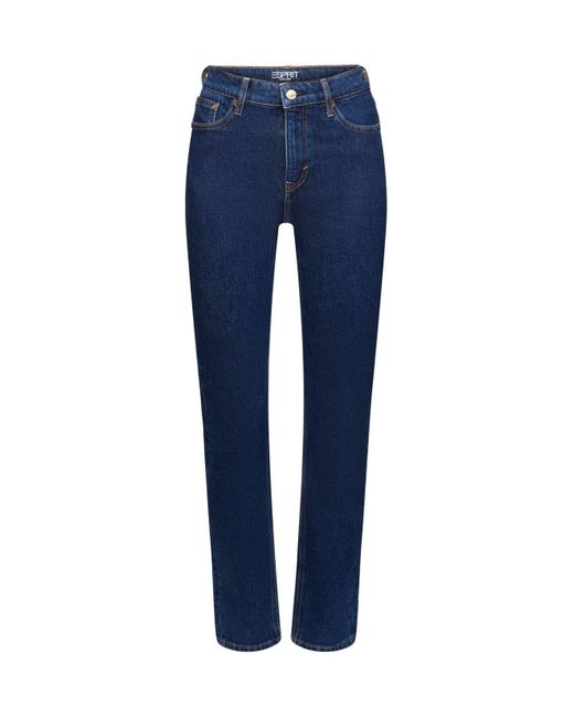 Esprit Retro Slim Jeans Met Hoge Taille in het Blue
