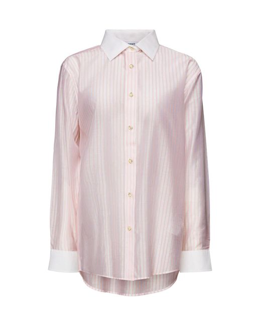 Esprit Pink Transparentes Hemd mit Streifen