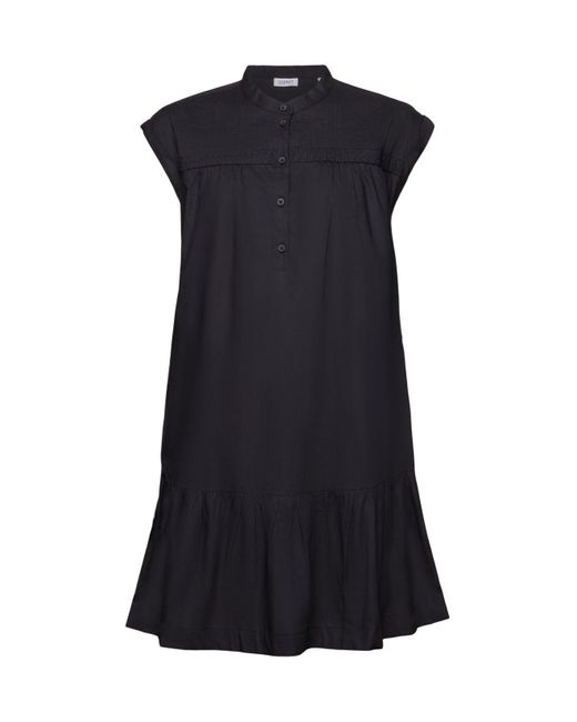 Esprit Mouwloze Mini-jurk Met Volants Aan De Zoom in het Black