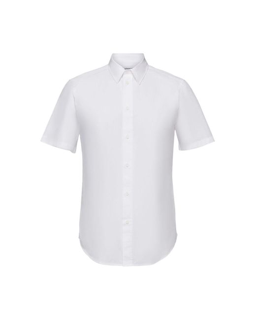 Esprit Shirt Van Katoen-popeline Met Korte Mouwen in het White voor heren