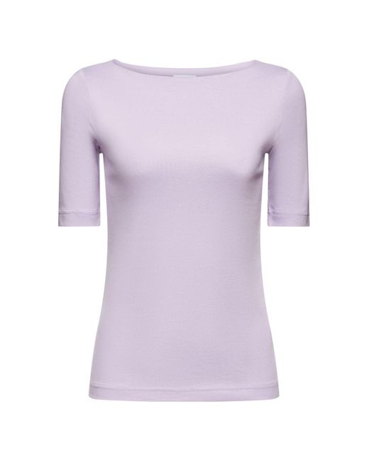 Esprit T-shirt Met Boothals in het Purple
