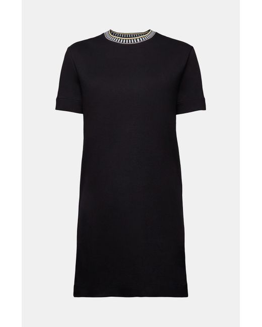 Esprit Mini-jurk Met Korte Mouwen in het Black