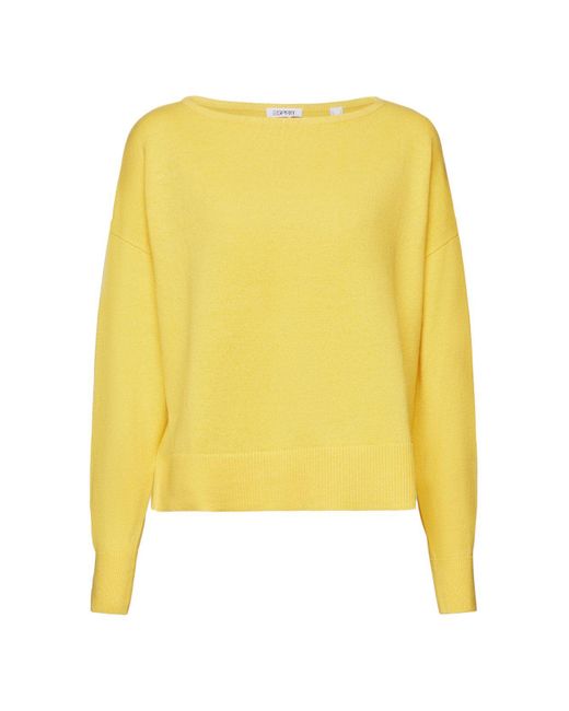 Esprit Sweater Van Katoen En Linnen in het Yellow