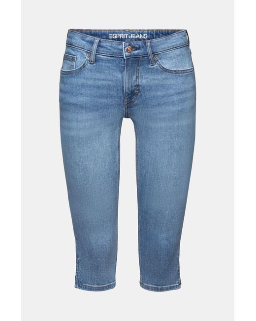 Esprit Blue Capri-Jeans mit mittelhohem Bund