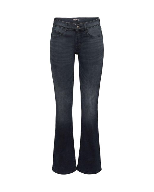Esprit Bootcut-jeans Met Middelhoge Taille in het Blue