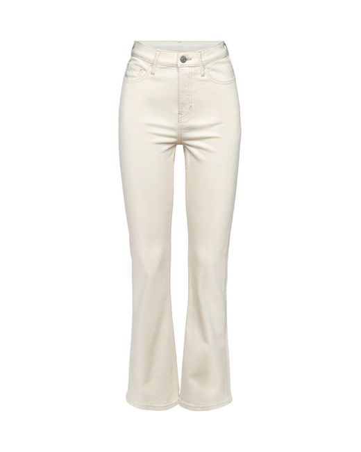 Esprit Ultra High-rise Bootcut Jeans in het White