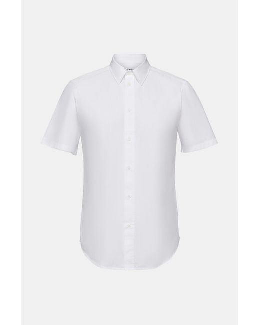 Esprit Shirt Van Katoen-popeline Met Korte Mouwen in het White voor heren