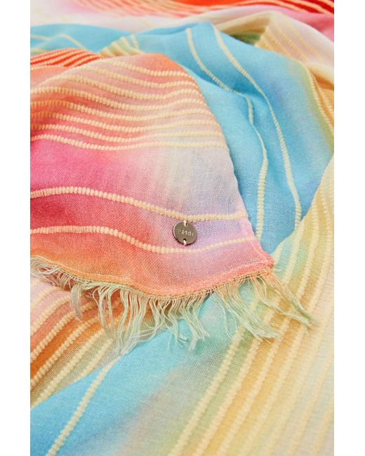 Esprit Rafelige Sjaal Met Print in het Pink
