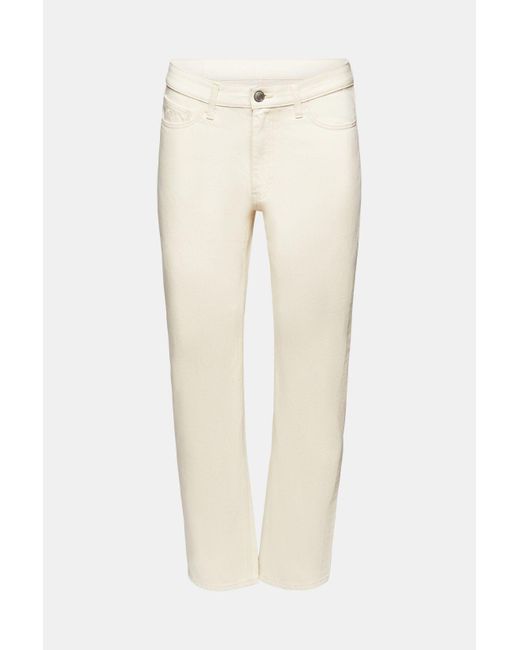 Esprit Jeans Met Middelhoge Taille En Rechte Pijpen in het White voor heren