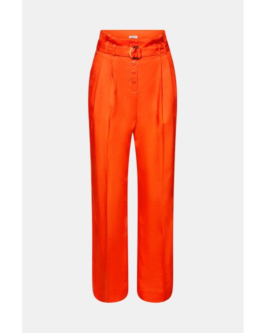 Esprit Cropped Culotte Met Hoge Taille Voor Mix & Match in het Orange
