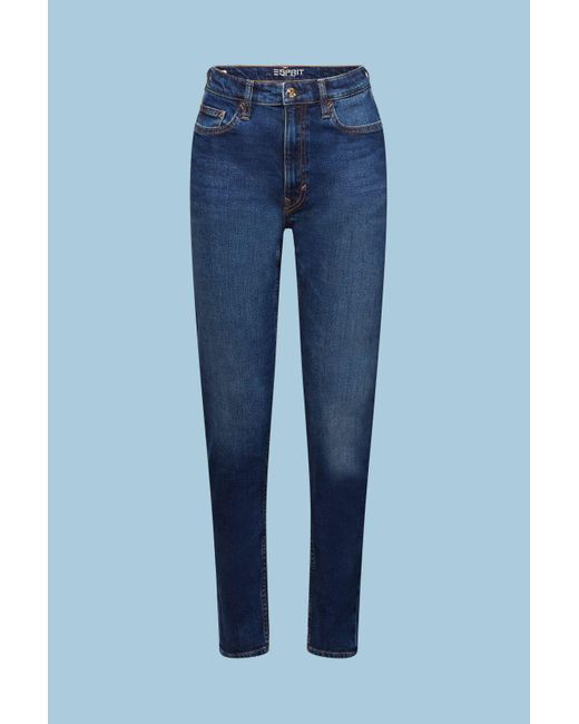 Esprit Klassieke High Rise Jeans Met Retrolook in het Blue