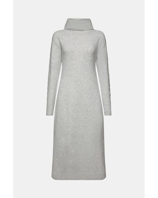 Esprit Midi-jurk Met Turtleneck in het Gray