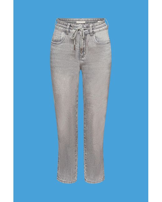 Esprit Boyfriend-Jeans mit Kordelzugbund in Grau | Lyst DE
