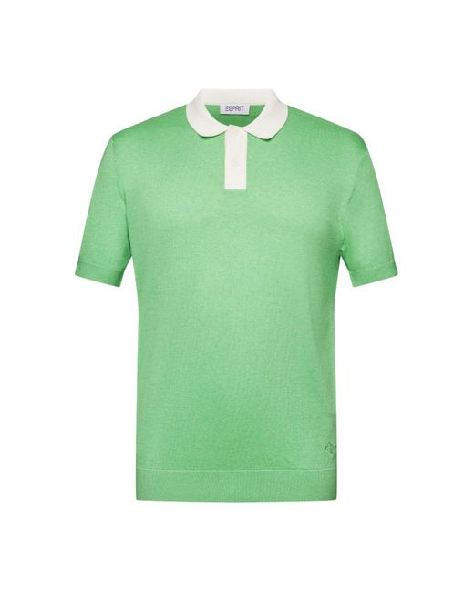 Esprit Poloshirt Van Breisel Met Korte Mouwen in het Green voor heren