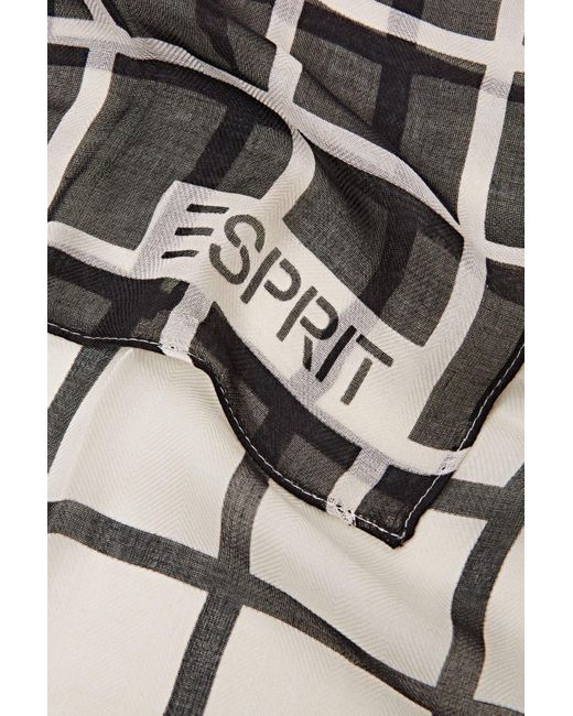 Esprit Lichte Sjaal Met Print in het Black