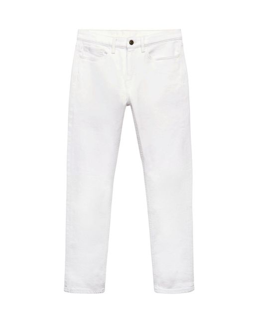 Esprit Slim Fit Jeans Met Middelhoge Taille in het White voor heren