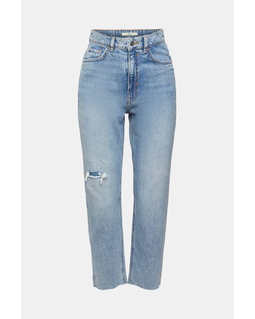 Esprit Gescheurde Slimfit Jeans in het Blauw | Lyst BE