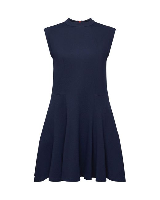 Esprit Mini-jurk Met A-lijn En Strikje Op De Rug in het Blue