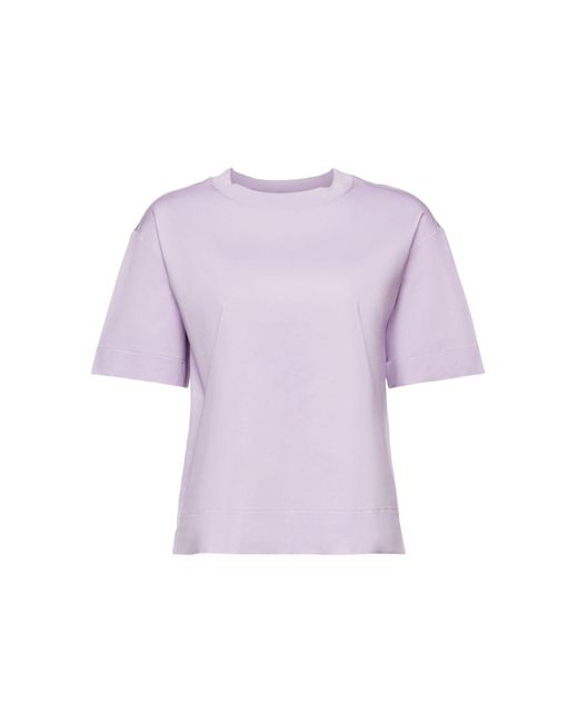 Esprit T-shirt Van Pimakatoen Met Ronde Hals in het Purple