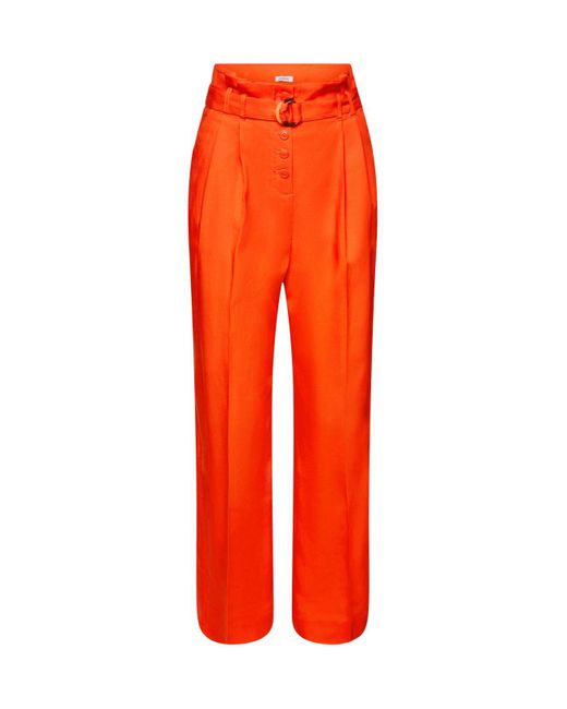 Esprit Cropped Culotte Met Hoge Taille Voor Mix & Match in het Orange