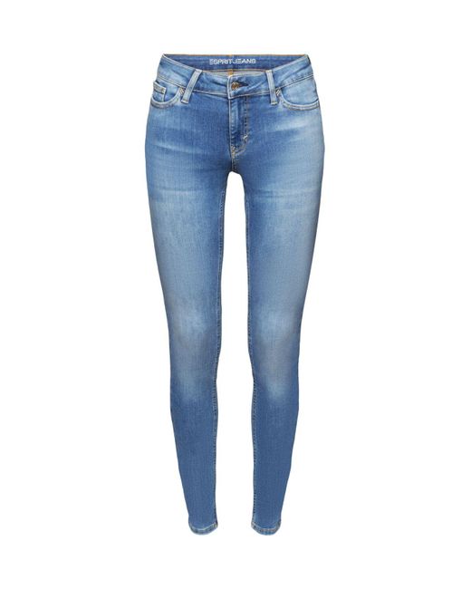 Esprit Blue Fit- Skinny Jeans mit mittlerer Bundhöhe