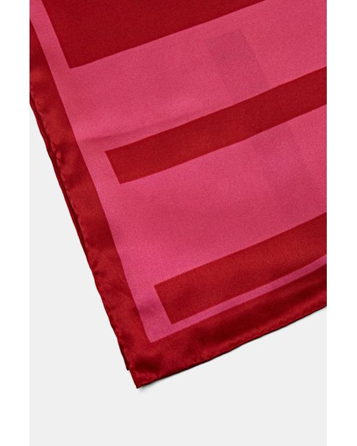 Esprit Vierkante Zijden Sjaal in het Red