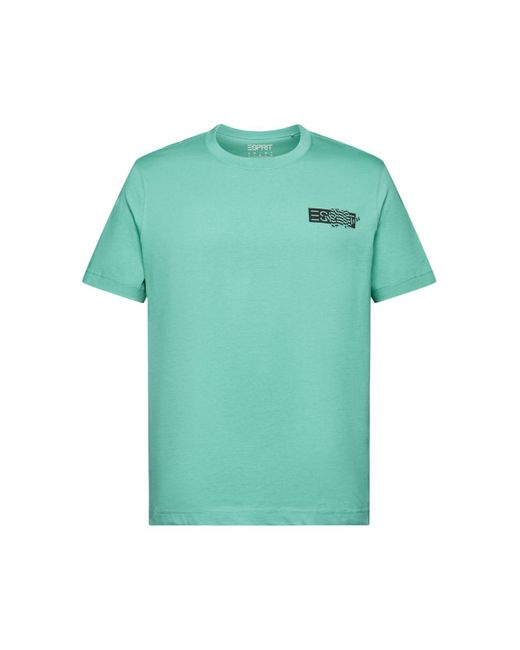 T-shirt graphique en jersey de coton Esprit pour homme en coloris Green