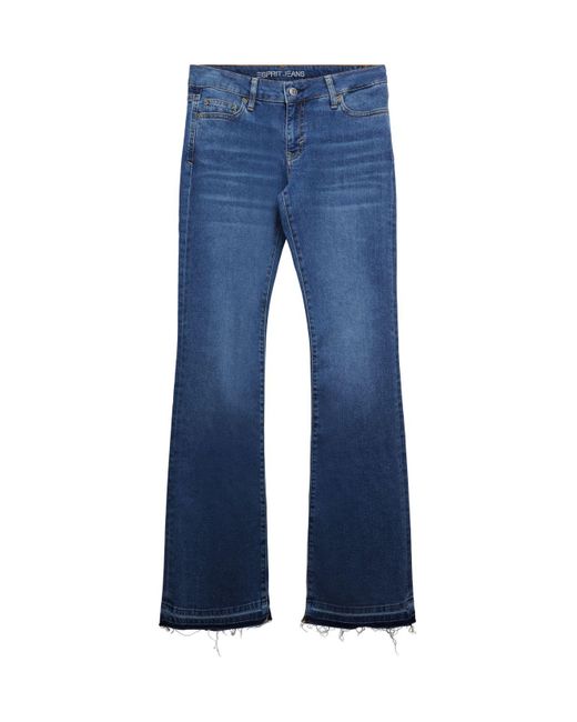 Esprit Bootcut Jeans Met Middelhoge Taille in het Blue