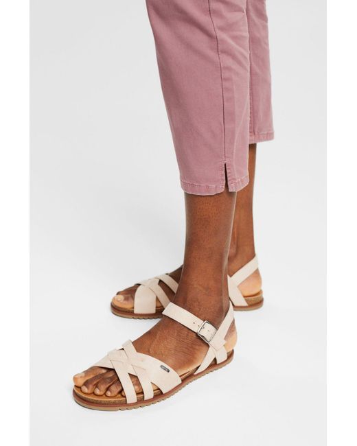 Esprit Sandalen Van Imitatiesuède in het Wit | Lyst NL