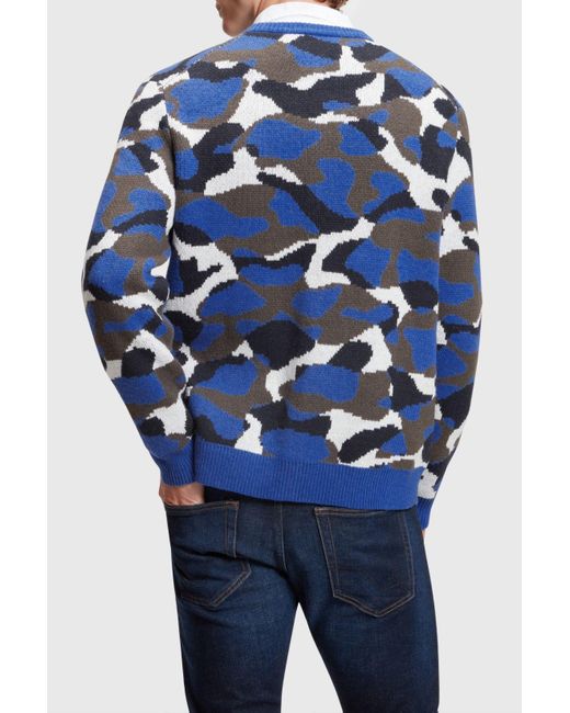 Esprit Vest Met Camouflagemotief in het Blauw voor heren | Lyst NL