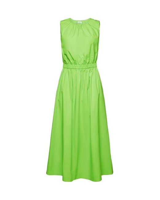 Esprit Mouwloze Midi-jurk in het Green