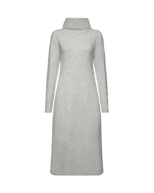 Esprit Midi-jurk Met Turtleneck in het Gray