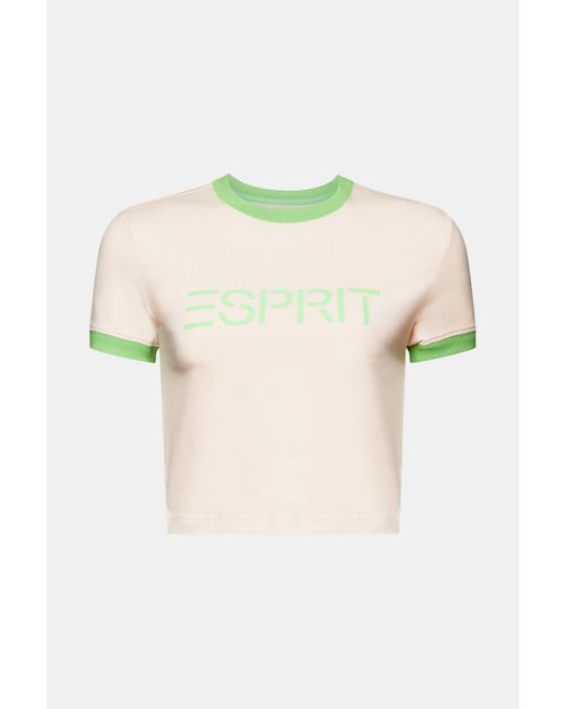 Esprit T-shirt Van Katoen-jersey Met Logo in het Natural