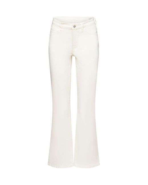 Esprit High-rise Spijkerbroek Bootcut in het White