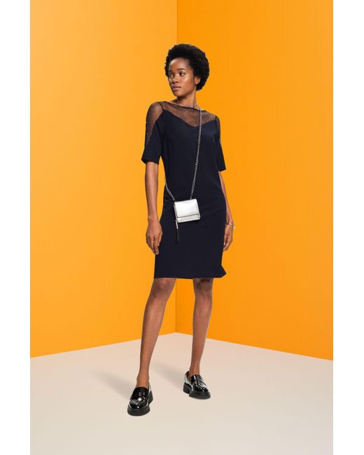 Mini-robe à encolure scintillante Esprit Collection en coloris Noir | Lyst
