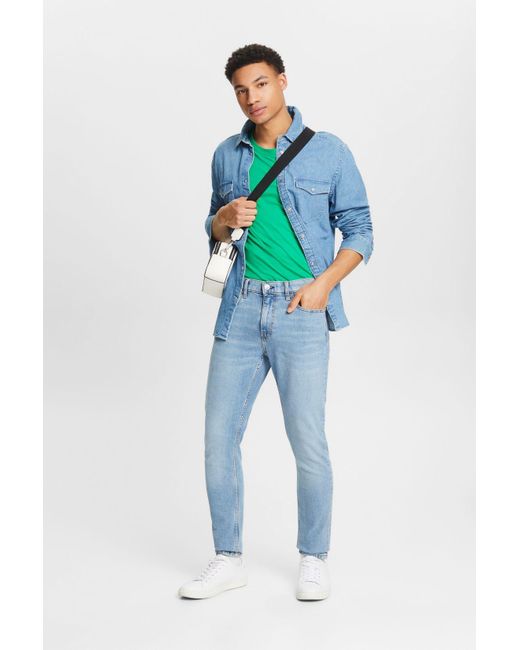 Esprit Tapered-fit- Schmal zulaufende Jeans mit mittelhohem Bund in Blue für Herren