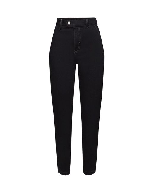 Esprit Slim Jeans Met Hoge Taille in het Black