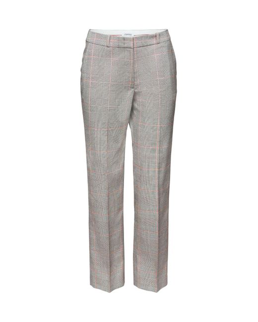 Pantalon à jambes droites à carreaux Esprit en coloris Gray