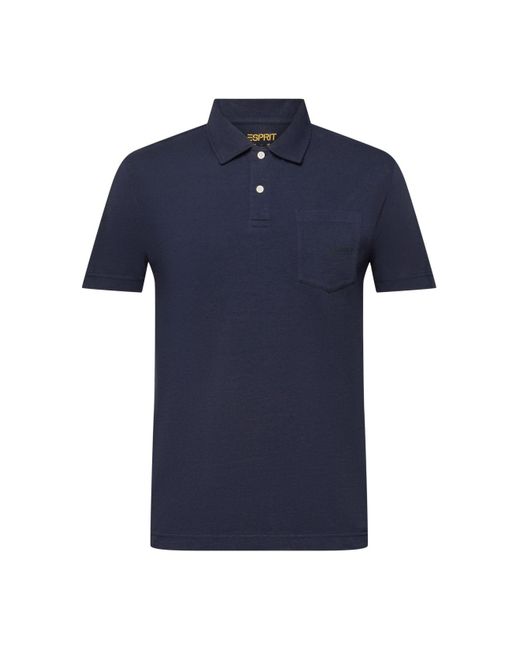 Esprit Katoenen Poloshirt Met Logo in het Blue voor heren