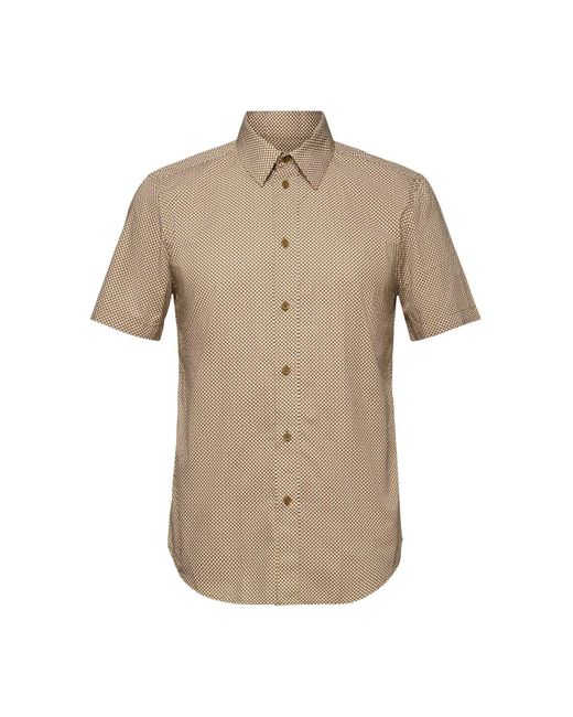 Esprit Overhemd Met Korte Mouwen En Print in het Natural voor heren