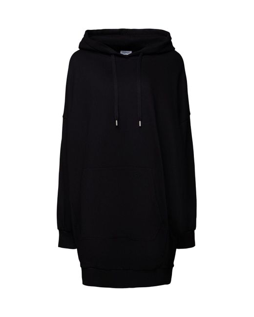 Esprit Oversized Sweaterjurk Met Hoodie in het Black