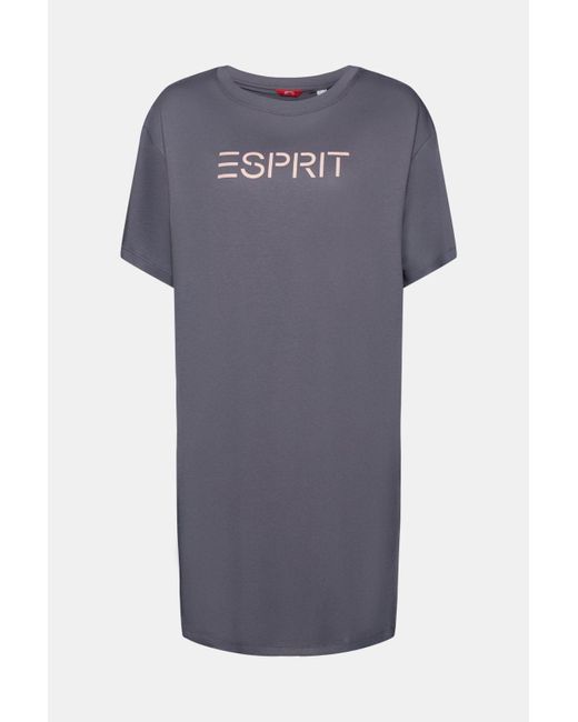 Esprit Blue Jersey-Nachthemd mit Logo
