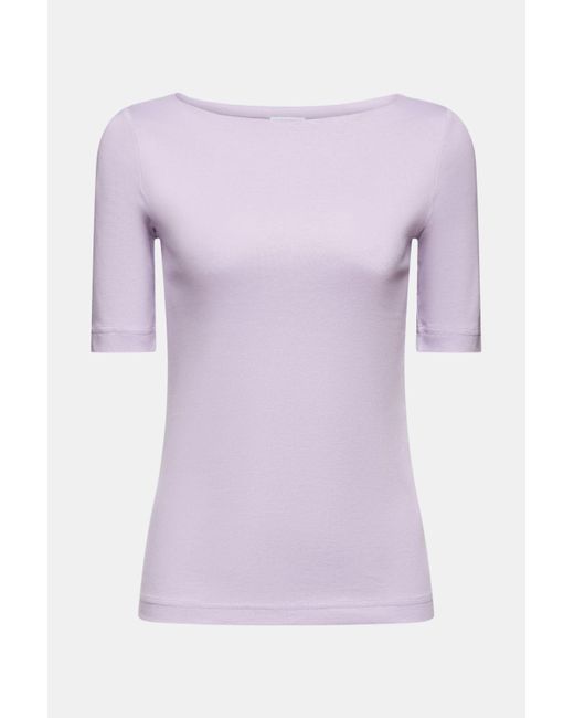 Esprit T-shirt Met Boothals in het Purple