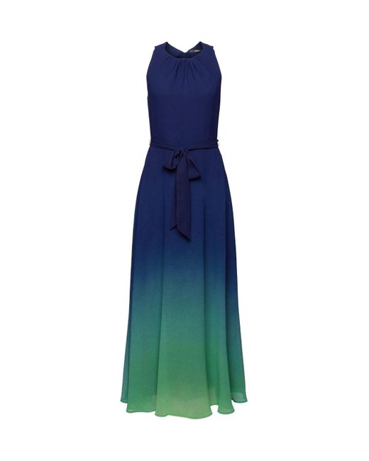 Esprit Mouwloze Maxi-jurk in het Blauw | Lyst NL
