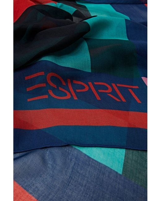 Esprit Blue Leichter Logo-Schal