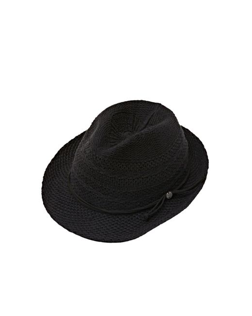 Chapeau fedora en maille Esprit en coloris Black