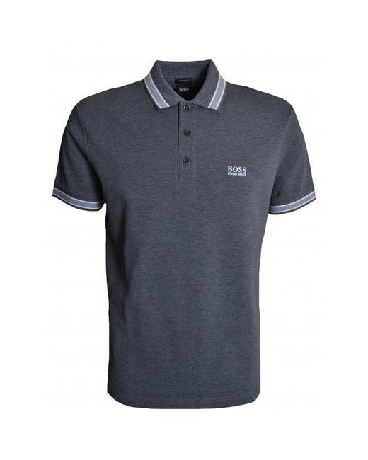 BOSS by HUGO BOSS Cotton Paddy Polo Shirt /dark Green in Grey (Gray) for  Men - Save 3% - Lyst