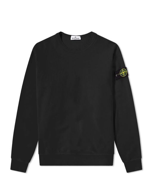 Stone Island Junior Classic Crewneck Sweatshirt Black for Men | Lyst
