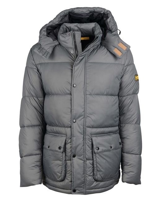 Barbour Esquire Cux Quilted Jacket Charcoal Grey in Grey for Men | Lyst UK